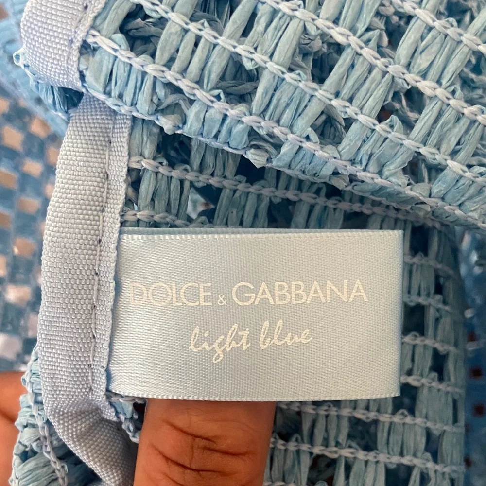 Dolce & Gabbana Sky Blue Crochet Tote - Picture 5 of 9